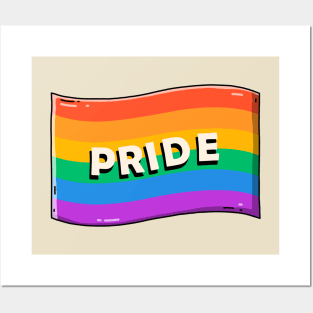 Retro LGBT Pride Flag Posters and Art